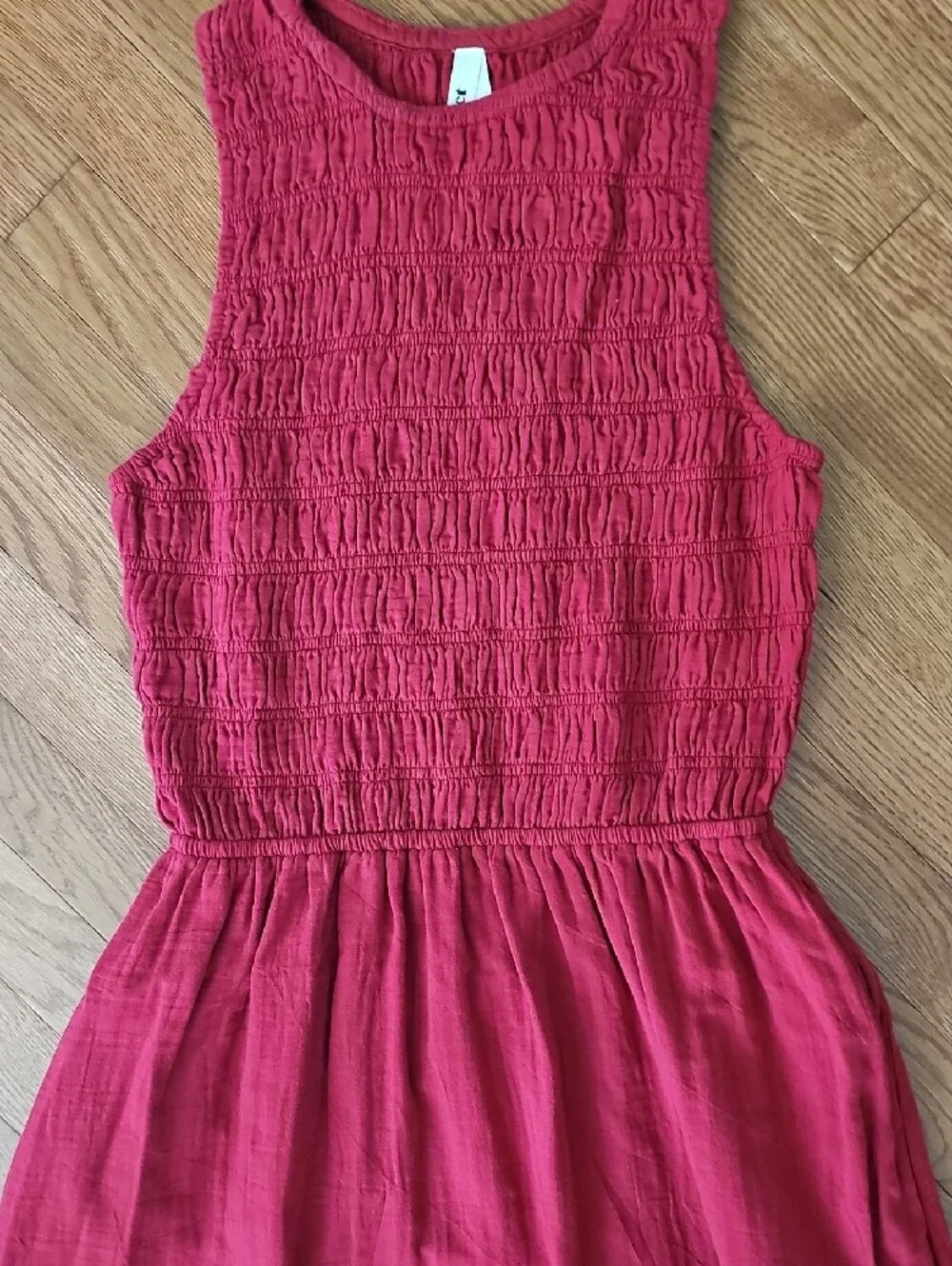 Pact Organic Coastal Double Gauze Smoked Dress - Picture 2 of 5